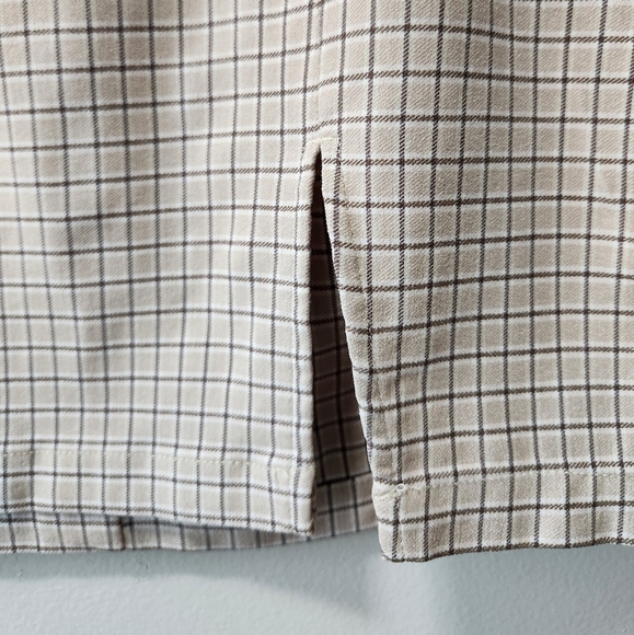 Garage Size M Plaid Slit Beige Mini Skirt - Picture 3 of 11